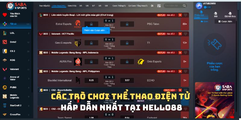 Cá cược thể thao điện tử là như thế nào?